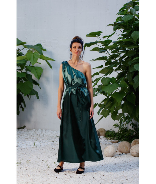 One Shoulder Dress (Green)