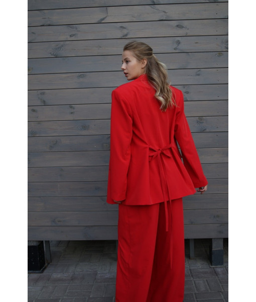 Stylish oversized suit (red, black, beige)