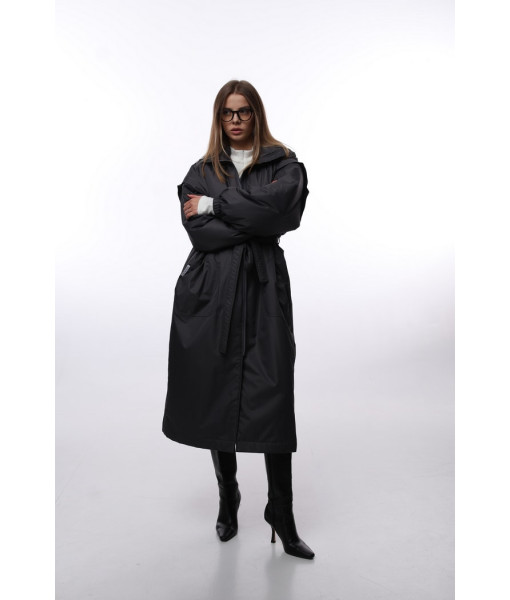 Demi-season raincoat (black, chocolate, graphite)