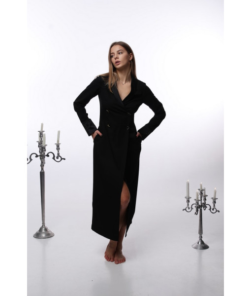 Evening dress with buttons