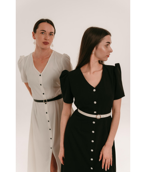 Midi dress with buttons