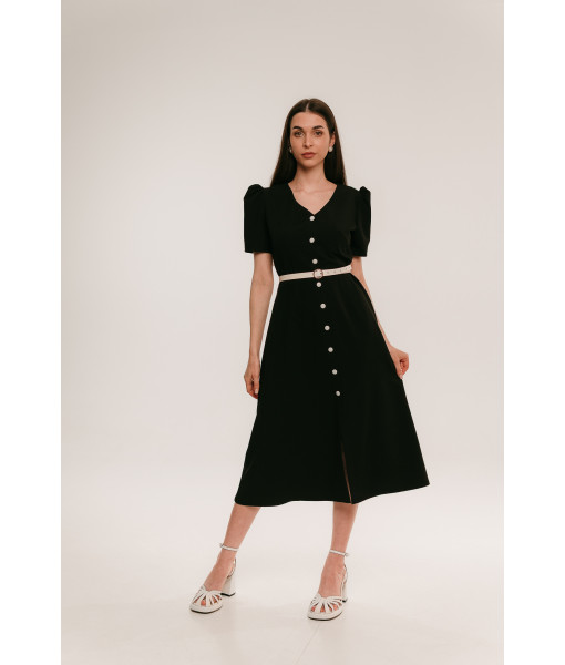Midi dress with buttons