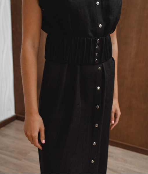 Cardigan dress with buttons