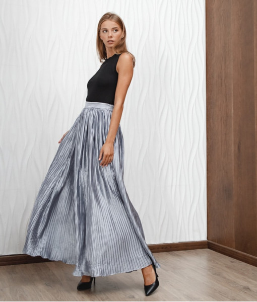 The pleated skirt is light
