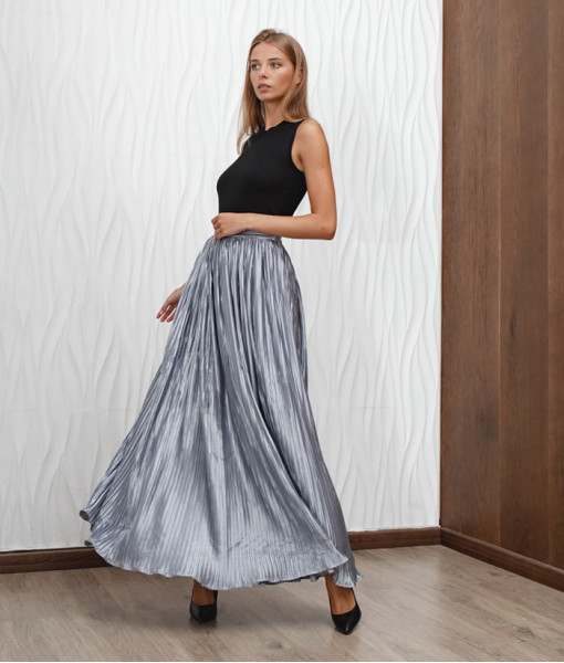 The pleated skirt is light