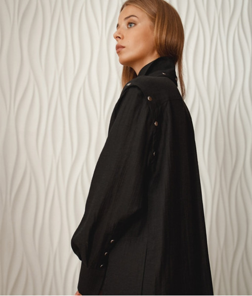 Cardigan dress with buttons