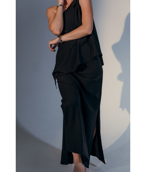 Linen skirt (black, gray, white)