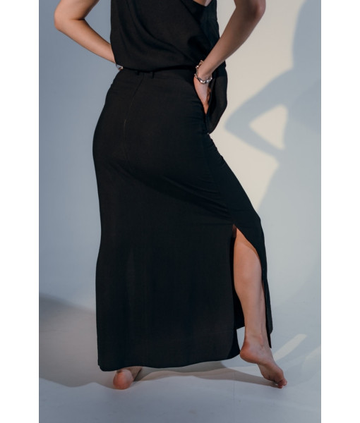 Linen skirt (black, gray, white)