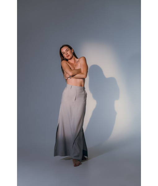 Linen skirt (black, gray, white)