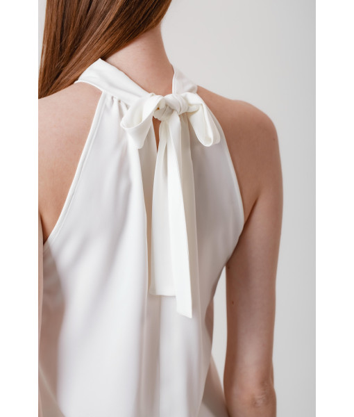 Crepe silk top (cream)