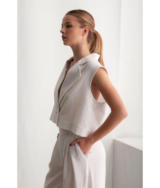 Striped vest (white)