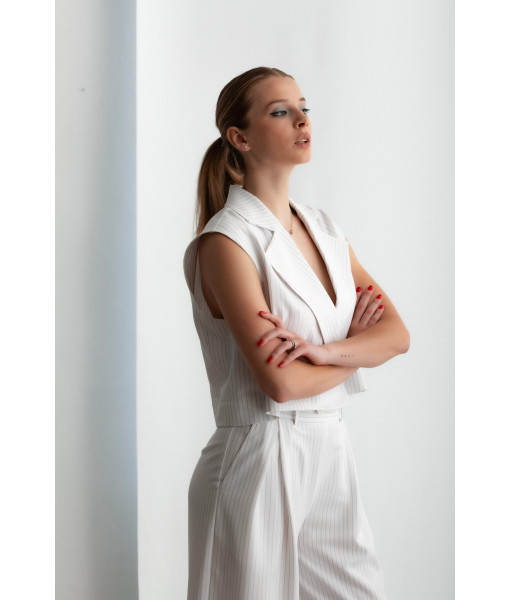Striped vest (white)