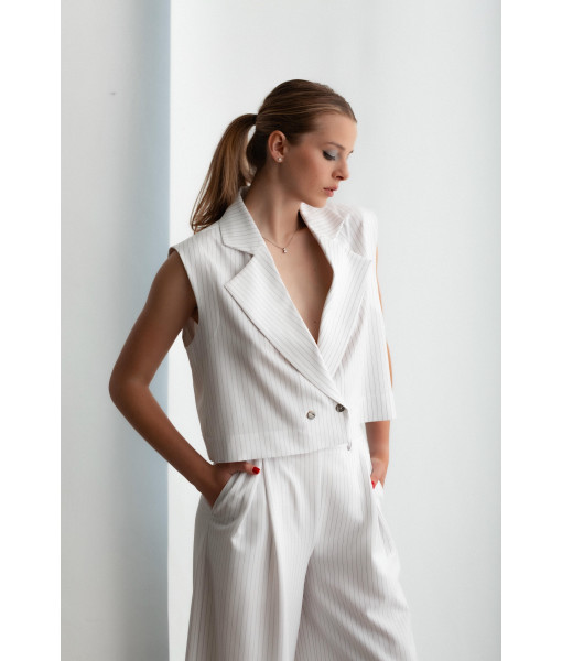 Striped vest (white)
