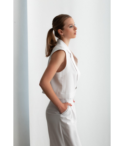 Striped vest (white)