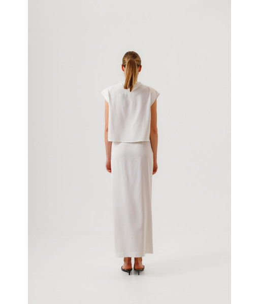 Button-down skirt (white)