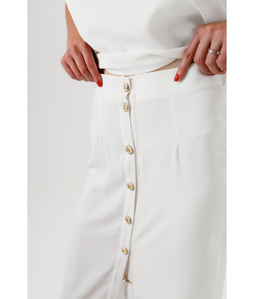 Button-down skirt (white)