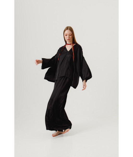 Armani silk palazzo pants (black)