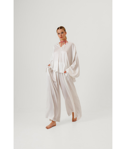 Armani silk palazzo pants (white)