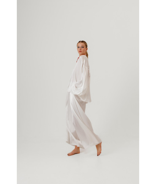 Armani silk palazzo pants (white)