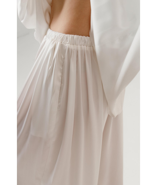 Armani silk palazzo pants (white)