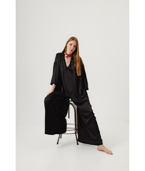 Armani silk palazzo pants (black)