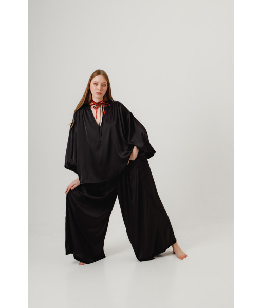 Armani silk palazzo pants (black)