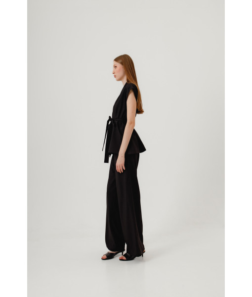 Kimono-style vest (black)