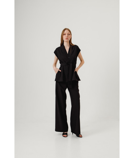 Kimono-style vest (black)