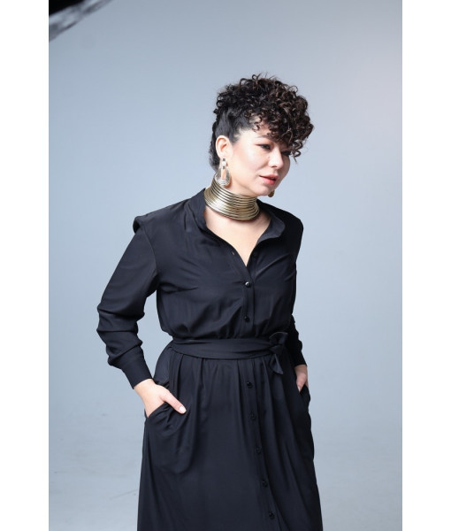 Button-up maxi dress