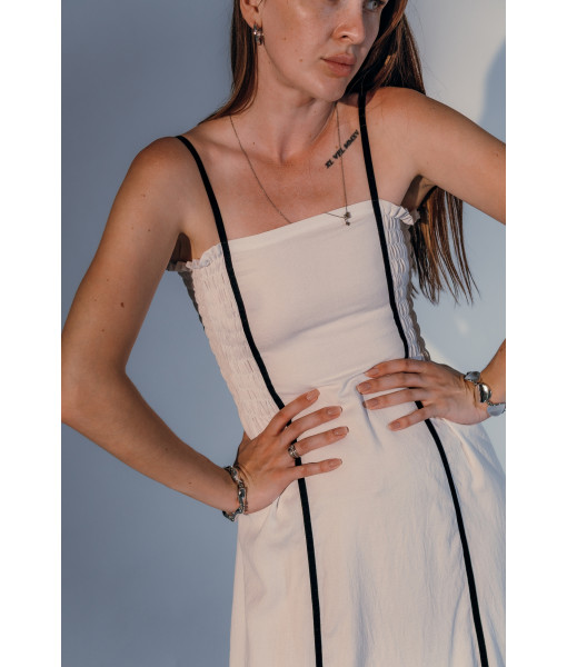 Linen sundress with cape
