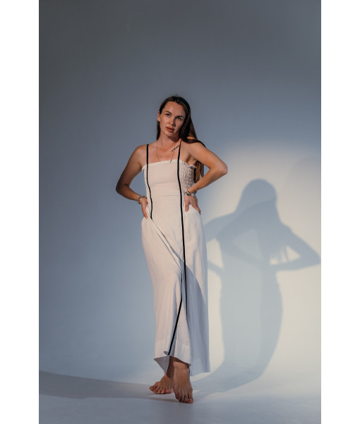 Linen sundress with cape