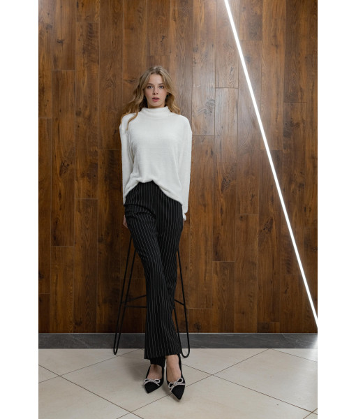 Classic striped pants (black)