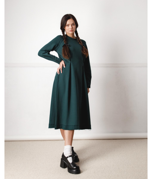 Dress in Dense Knit (Three-Thread Fabric)