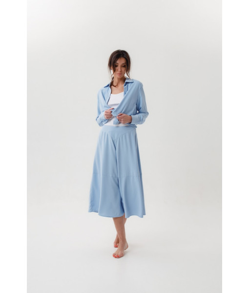 Summer culottes (mustard, blue)