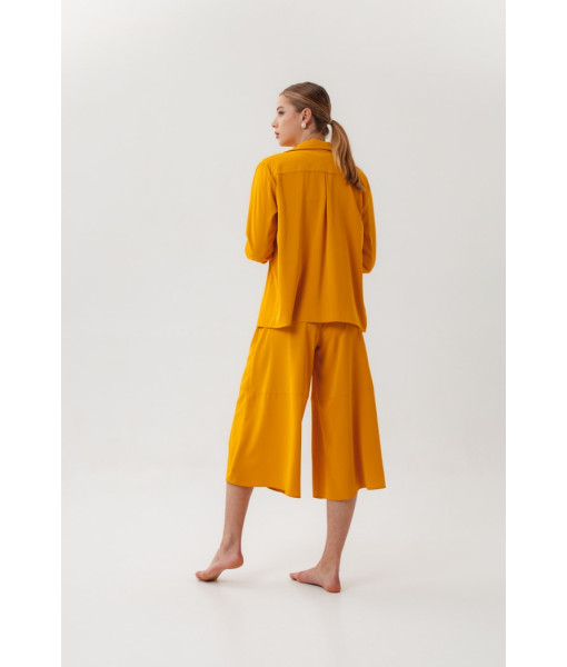 Summer culottes (mustard, blue)