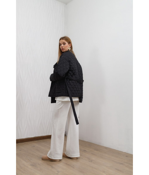 Winter kimono jacket (black)