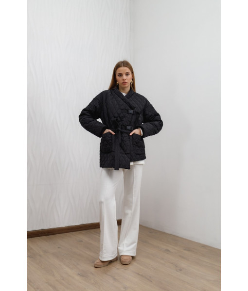 Winter kimono jacket (black)