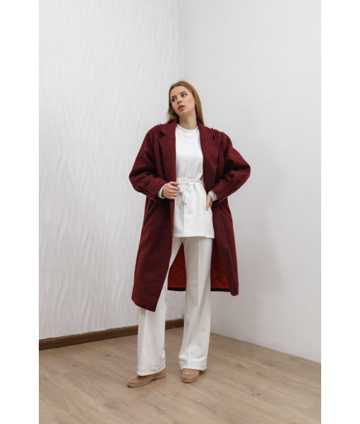 Burgundy winter coat