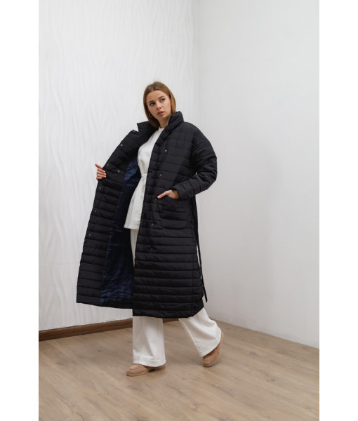 Long demi-season jacket (black)