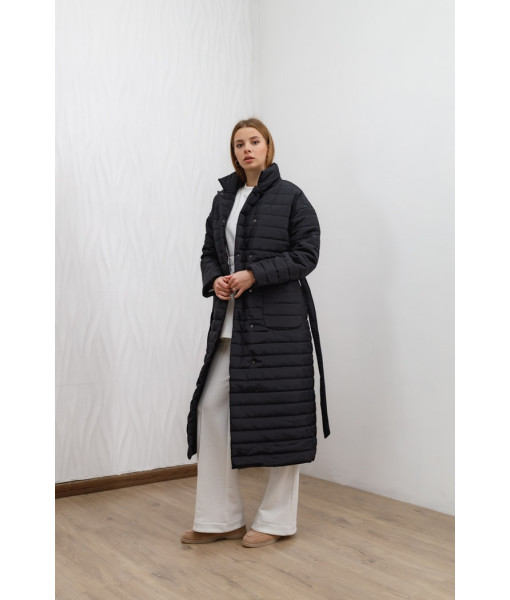 Long demi-season jacket (black)