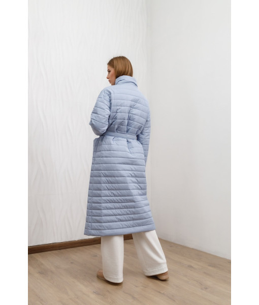 Long demi-season jacket (light blue)