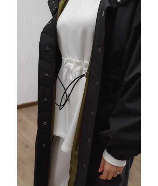 Long demi-season raincoat (black, beige, brown)