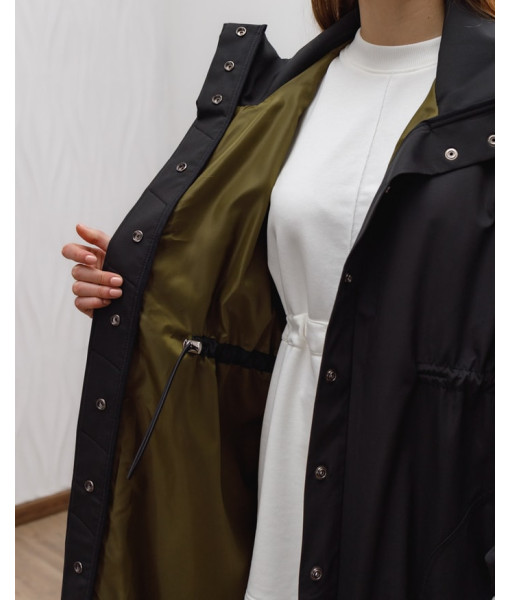 Long demi-season raincoat (black, beige, brown)