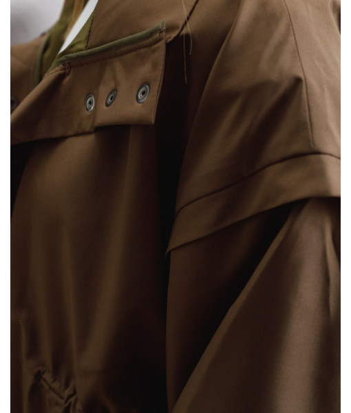 Long demi-season raincoat (black, beige, brown)