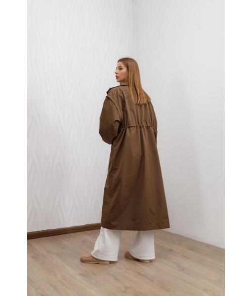Long demi-season raincoat (black, beige, brown)
