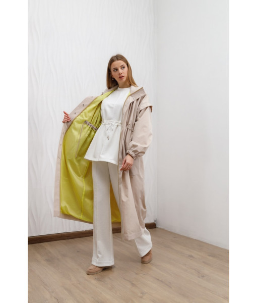 Long demi-season raincoat (black, beige, brown)