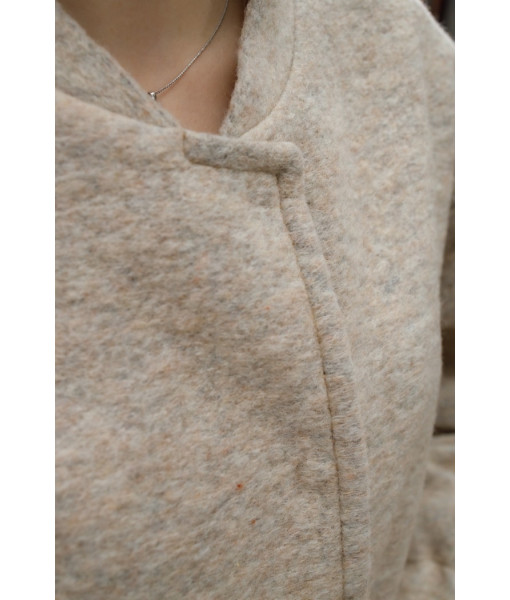 Natural wool bomber (beige)
