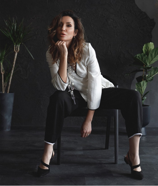 Linen pants, black