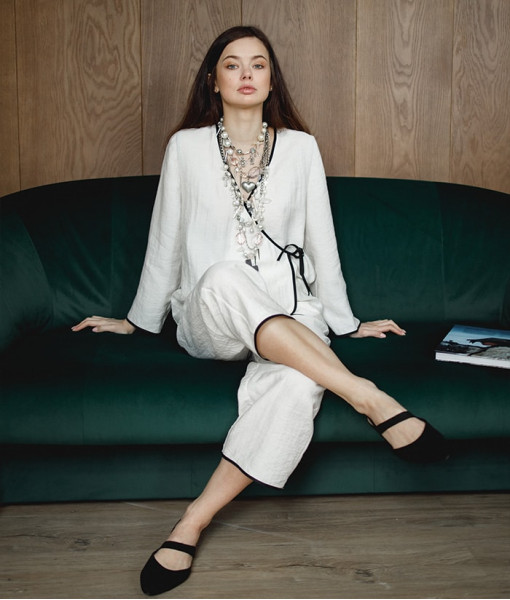 Linen pants, white