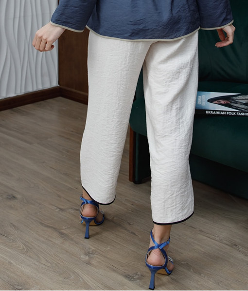 Linen pants, white